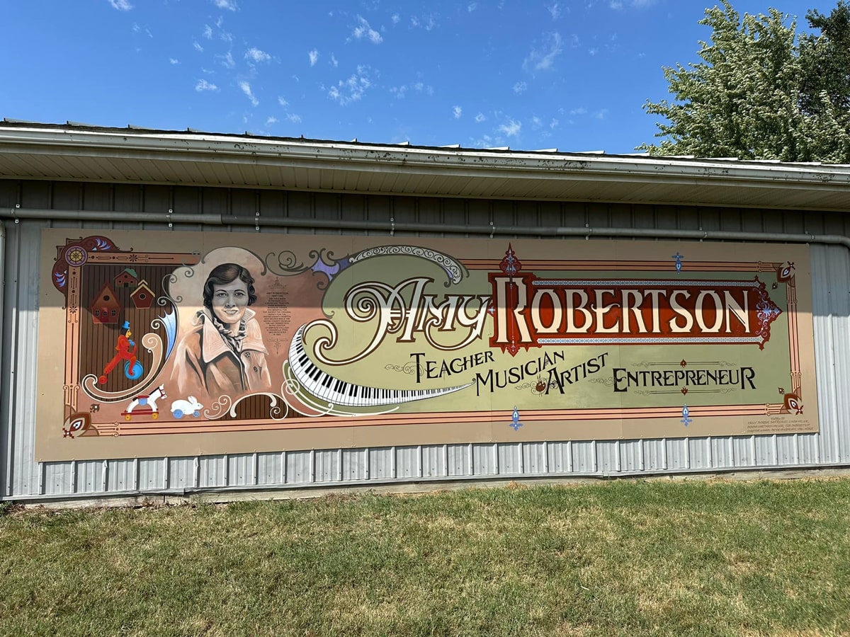 Amy Robertson Teacher Musician Artist Entrepreneur Mural