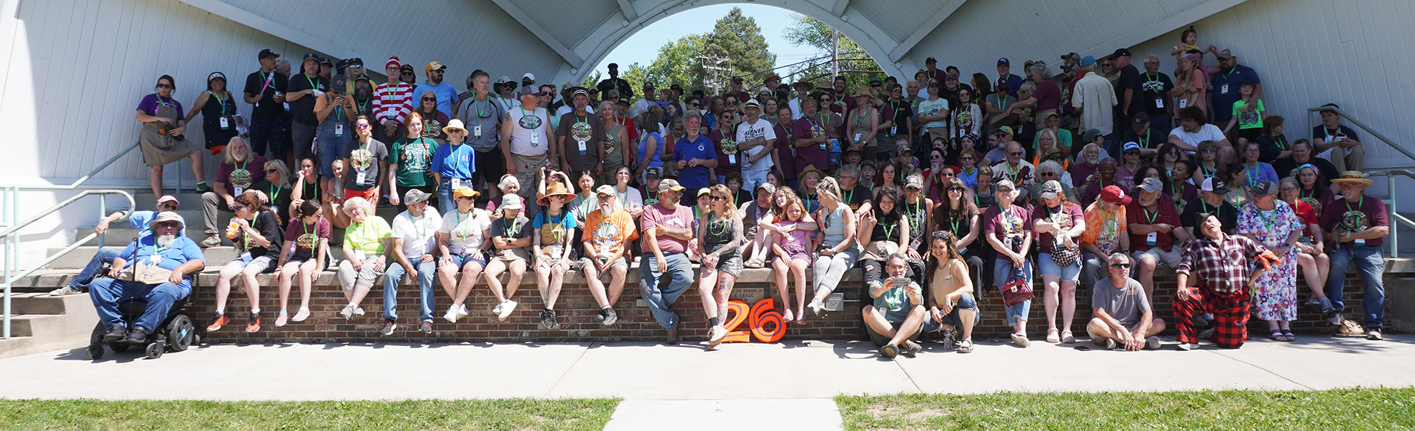 Artist and volunteer group photo