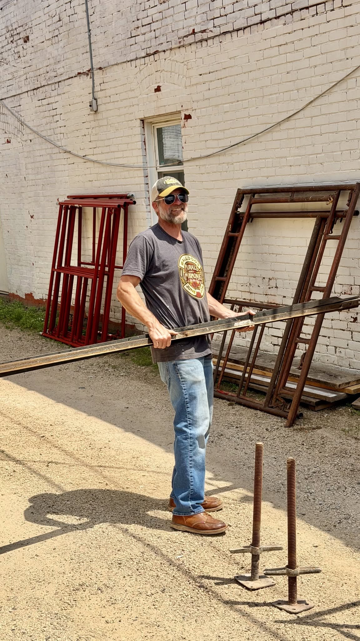 Man holding materials