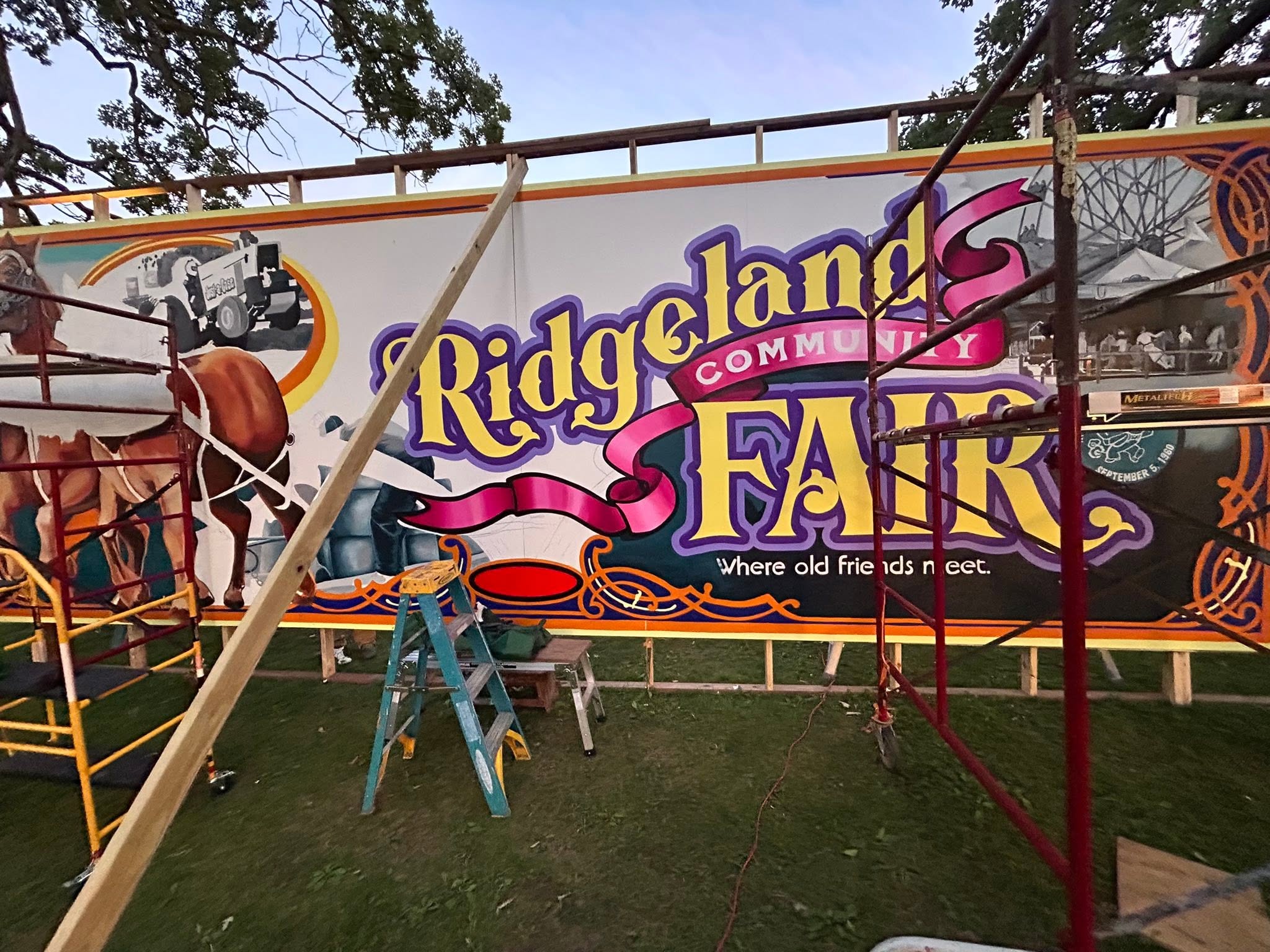 Ridgeland Community Fair mural unfinished