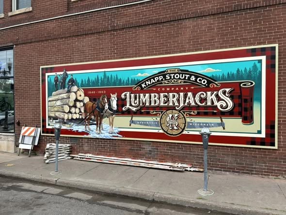 Lumberjacks Mural complete
