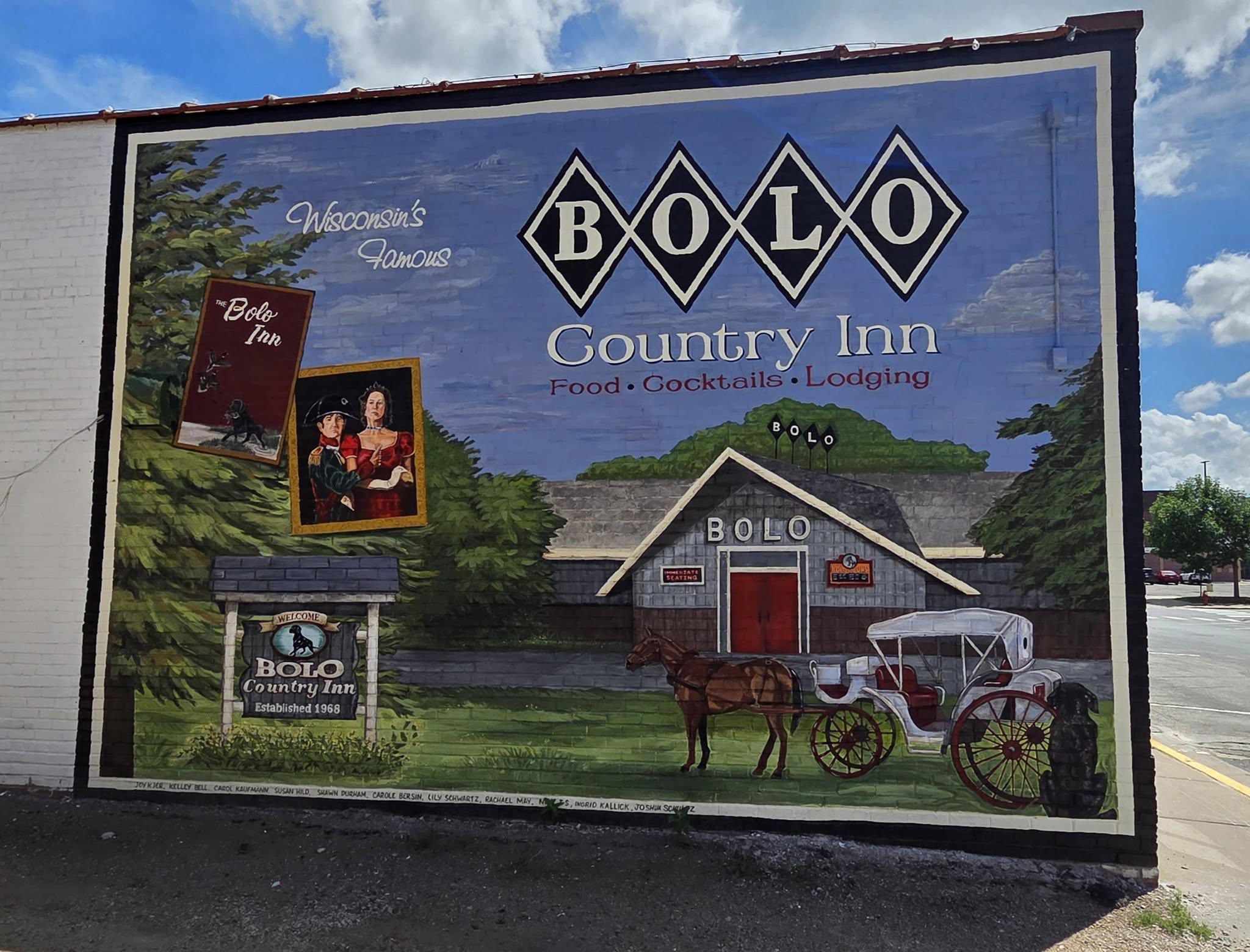 BOLO Country Inn Food Cocktails Lodging mural