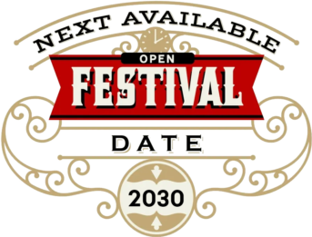 Next available open festival date is 2030